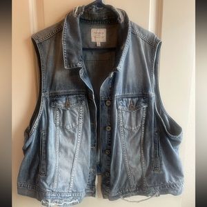 Torrid Destructed denim vest